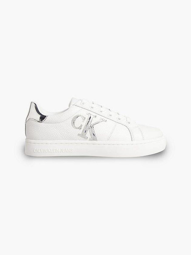 Calvin Klein USA Leather Womens Sneakers White 5438092-XD